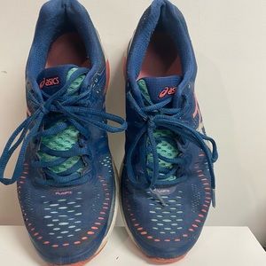 Womens ASICS Poseidon Silver Cockatoo Athletic Shoe.